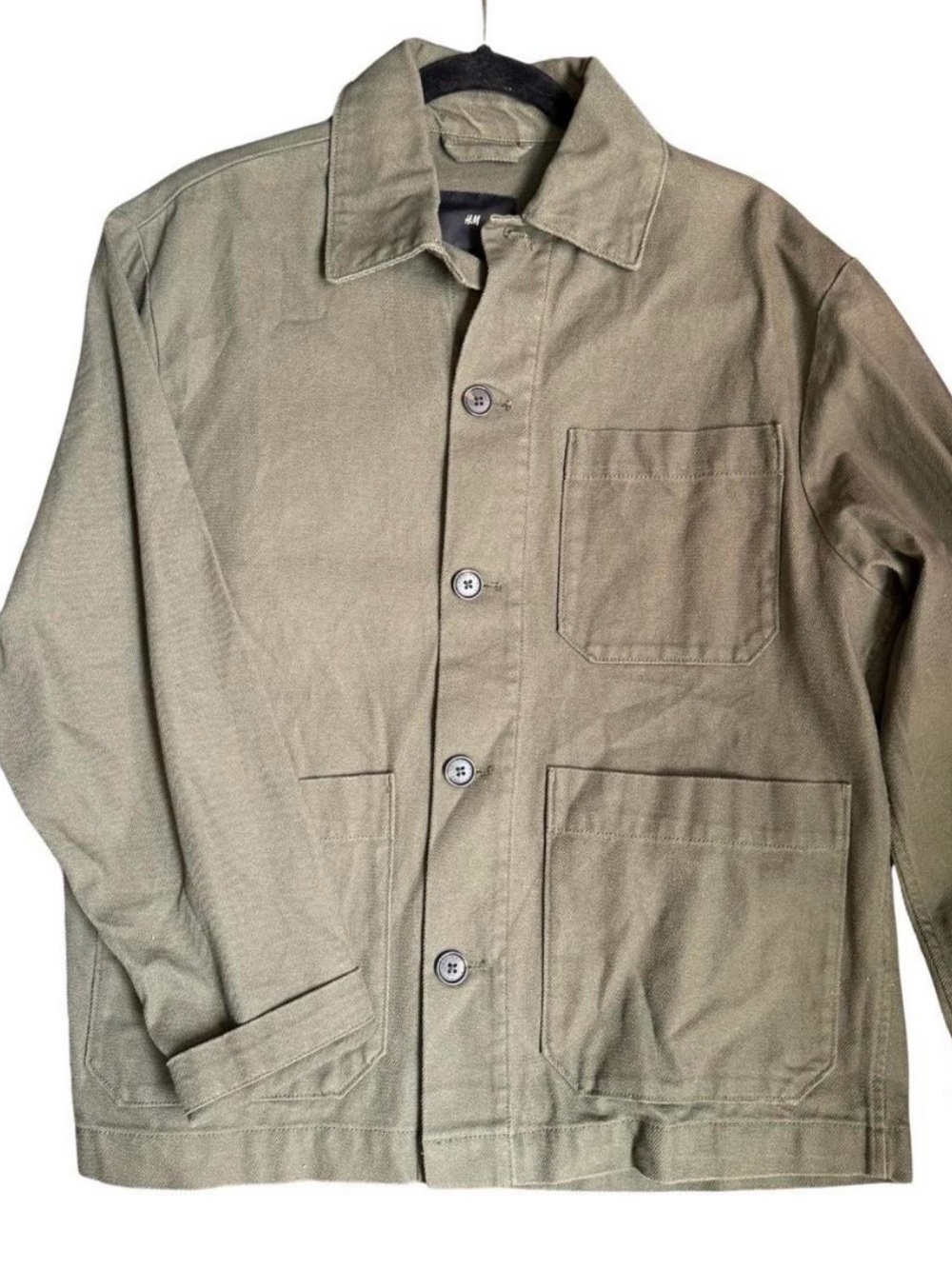 H&M Men's Olive Green Chore Shirt Jacket